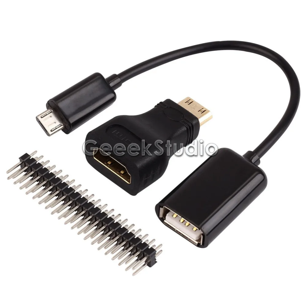 Черный корпус корпуса КОРПУСА комплект с радиатором USB кабелем мини HDMI адаптером