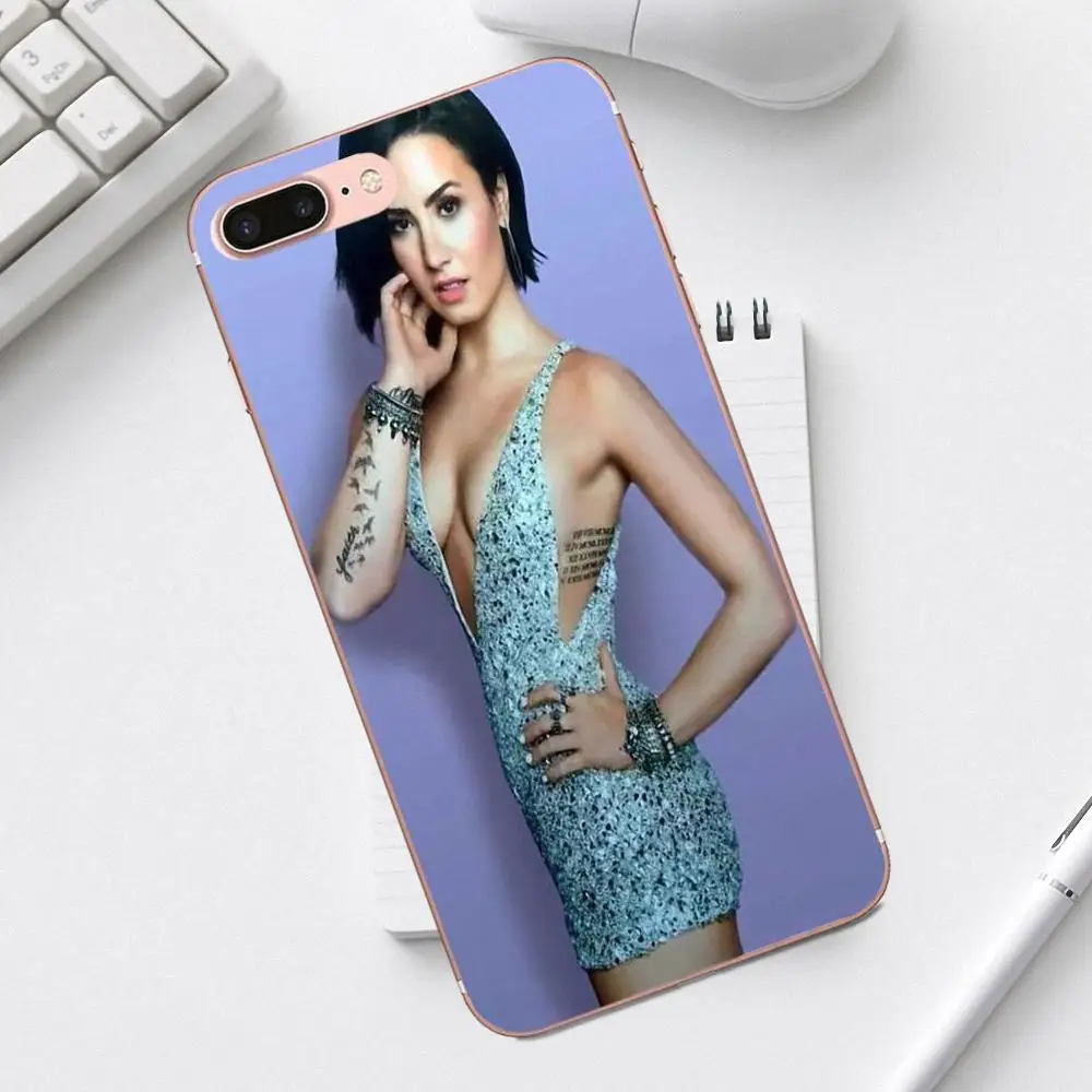Qdowpz для iPhone 4 4S 5 5C SE 6 6S 7 8 Plus X XS Max XR Galaxy A3 A5 J1 J3 J5 J7 2017 мягкий новое поступление Demi Lovato