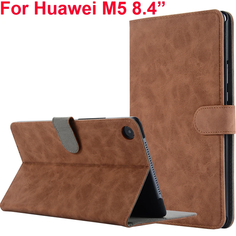 Защитный чехол подставка для Huawei M5 8 4 дюйма с отделением карт и карманом денег