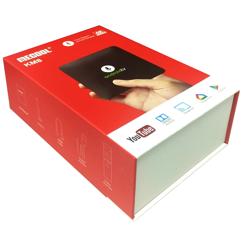 Новейшая модель MECOOL KM8 Google Сертифицированный Android ТВ Box Amlogic S905X 8 0 2 GB Оперативная