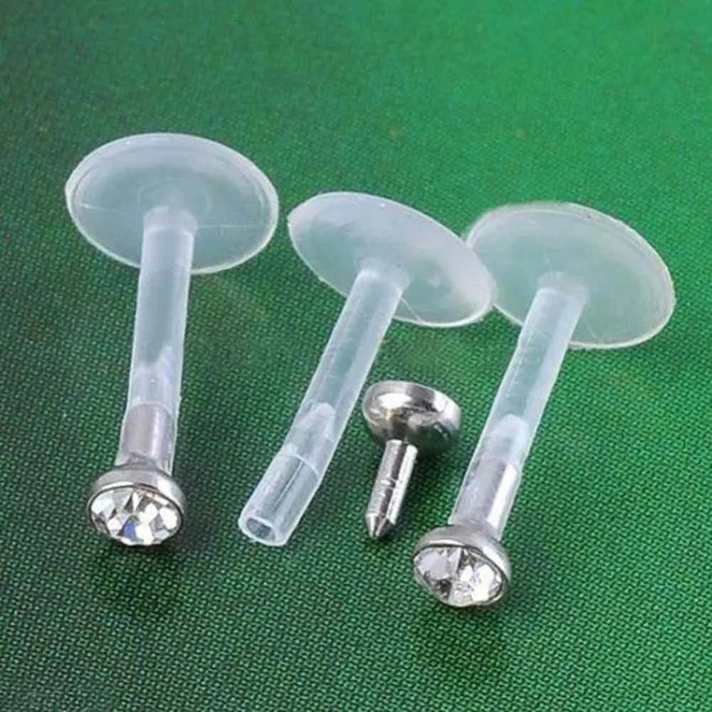 Оптом 10 шт./Набор 16 г прозрачный акриловый Чешский кристалл губ Labret бар ювелирные изделия кольцо для пирсинга для женщин Прямая поставка