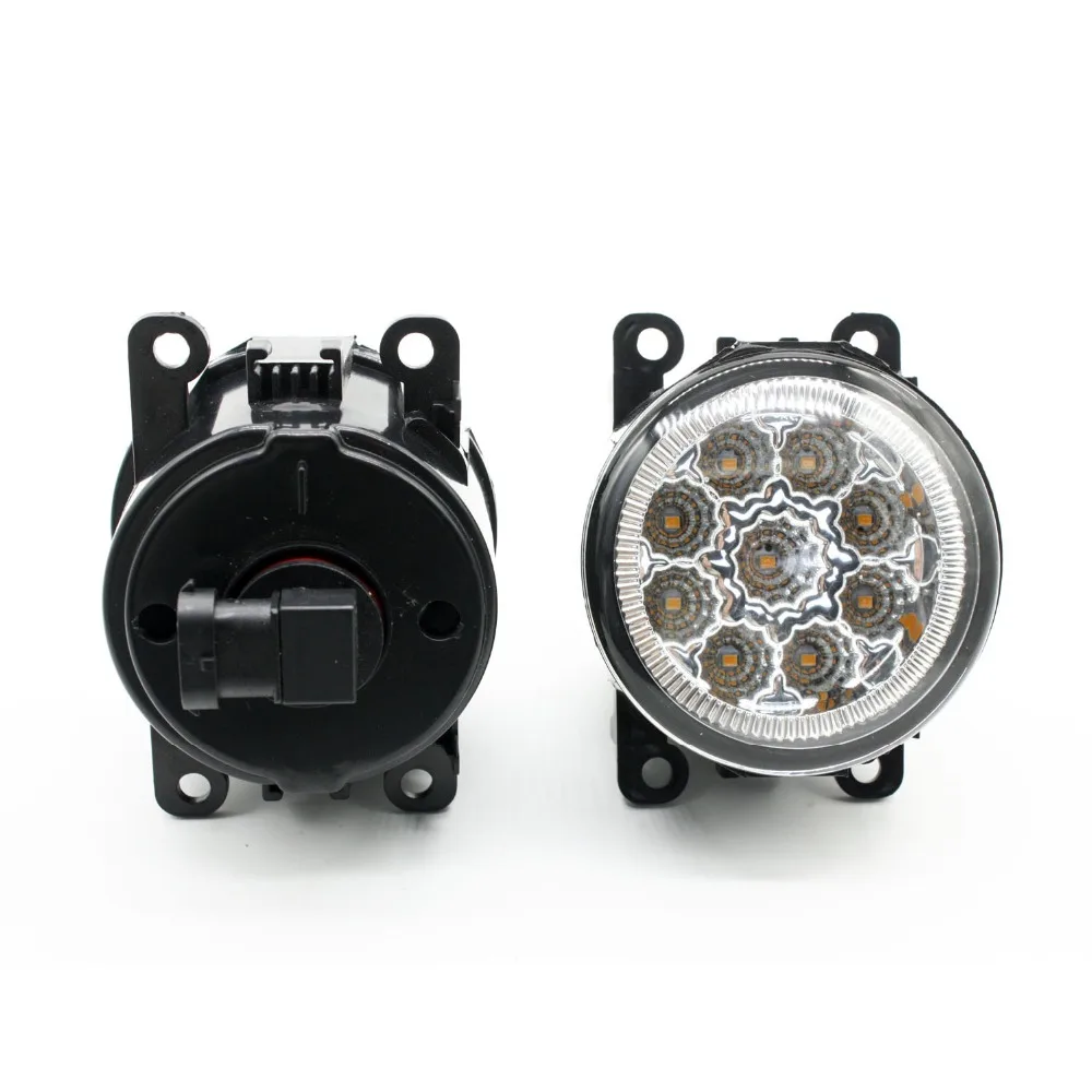 2pcs Car Styling Round Front Bumper LED Fog Lights DRL Daytime Running Driving Yellow For Nissan Sentra 2007-2012 | Автомобили и