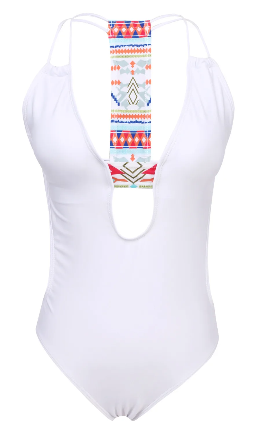 Черно-белый боди с перекрестной спинкой монокини сексуальный цельный купальник