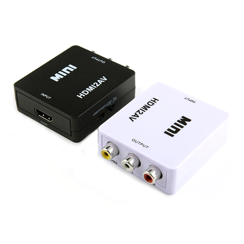 NTSC PAL выход HDMI в AV адаптер AV/RCA CVBS 1080P видео конвертер HDMI2AV коробка