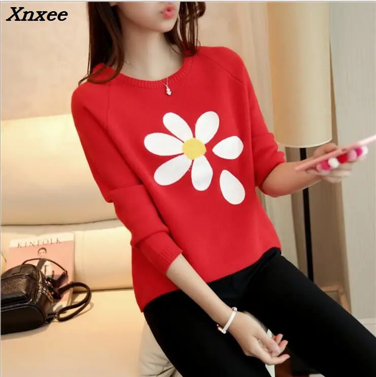 

Hot Autumn And Winter Style Pullover Long Sleeve Knit Sweater Women Xnxee