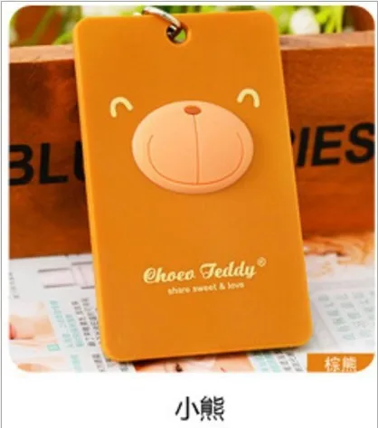 Clear Lovely Access Control Card Set Portable Document Card Bag Student Bank Bus Neck Card Set - Color: Clear
