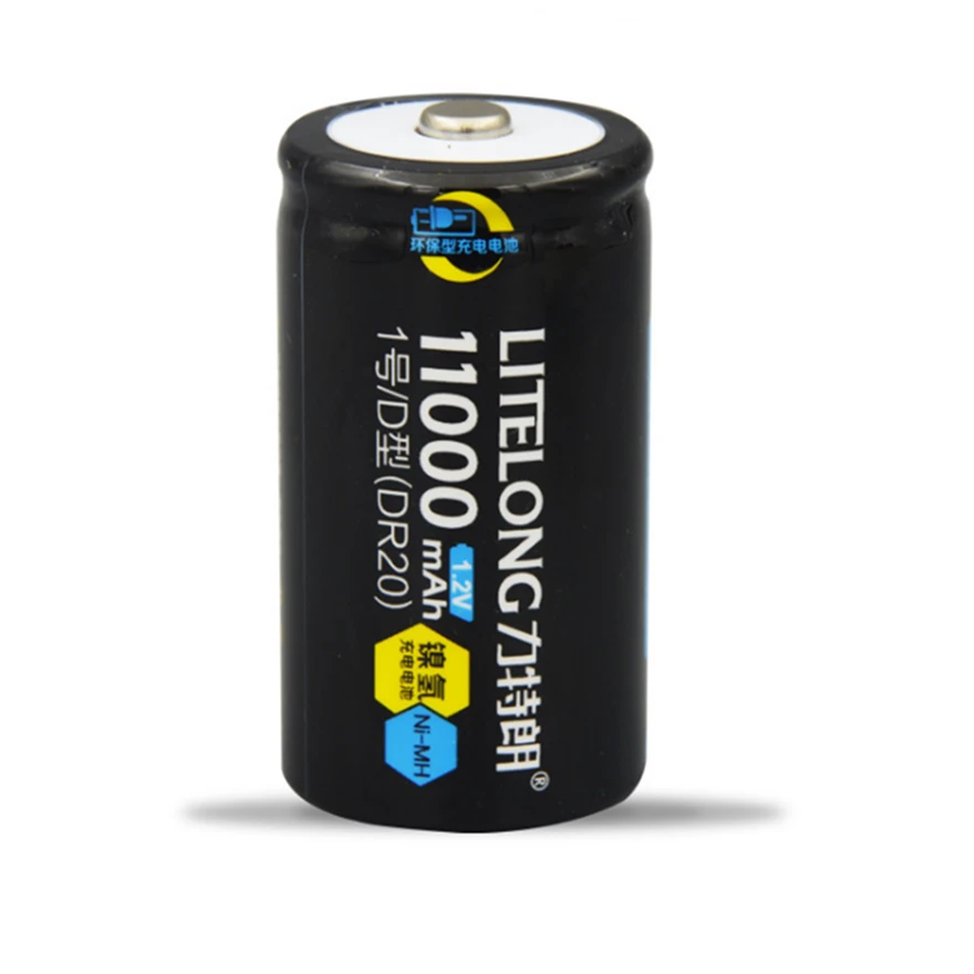 2 шт./лот аккумулятор большой емкости Ni MH 11000mAh D|Перезаряжаемые батареи| |