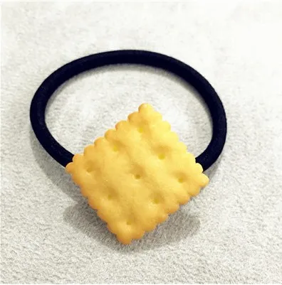 hair ring3 2 шт. мультфильм заколка для волос резинка для волос для девочек Симпатичные заколки имитация печенье; повязка для волос; галстуком-бабочкой детская заколка для волос резинка для волос аксессуары для волос - Цвет: hair ring3