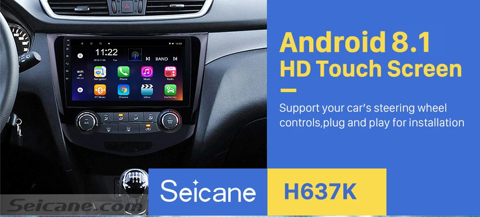 Seicane Android 8,1/7,1 10," Автомобильный Радио gps навигационная система мультимедийный плеер для Nissan Qashqai Поддержка камеры заднего вида