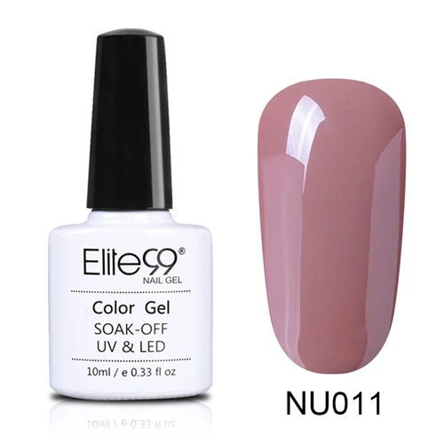 NU011 Elite99, 10 мл, замачиваемый Зеленый Гель-лак для ногтей, великолепные цвета, УФ-гель для маникюра, стойкий Гель-лак для ногтей - Цвет: NU011