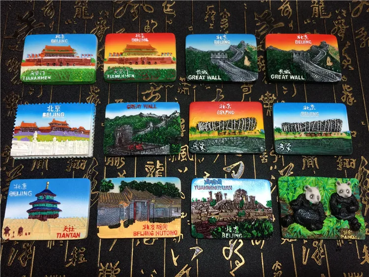 

12 шт./компл. китайская стена/Тяньаньмэнь Трибуна/тиантан/панда магнит на холодильник для путешествий по всему миру сувенир