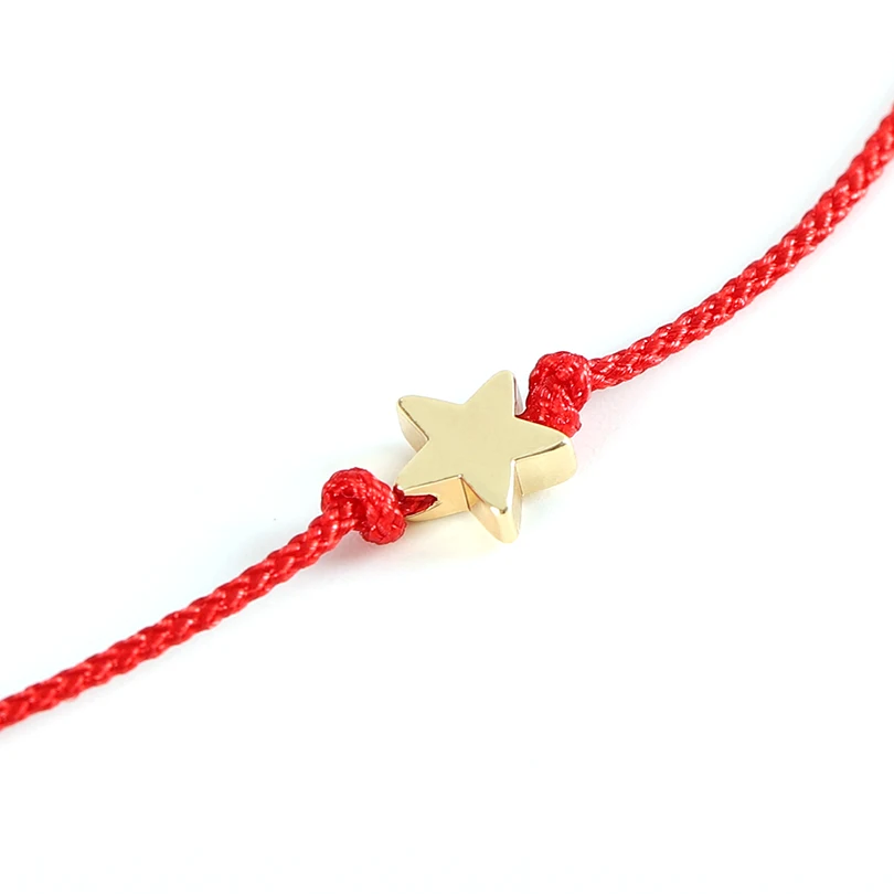 5pcs/Lot Adjustable Rope Golden Star Bracelet Men Women Kids Gift Red String His and Her Couple Braided Jewelry | Украшения и