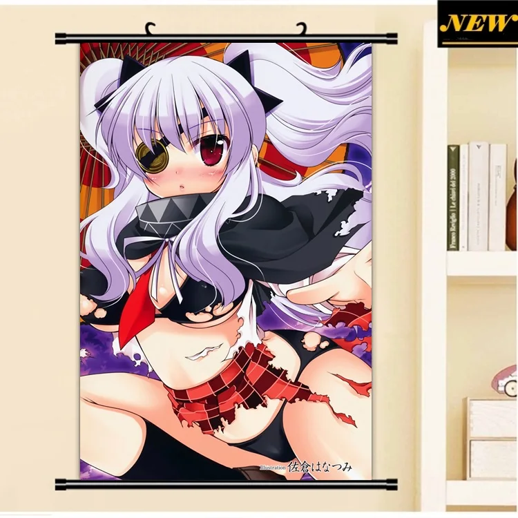 40X60 см Senran Kagura Yagyuu грудь сексуальная каска Мультфильм Аниме Обои с картинками