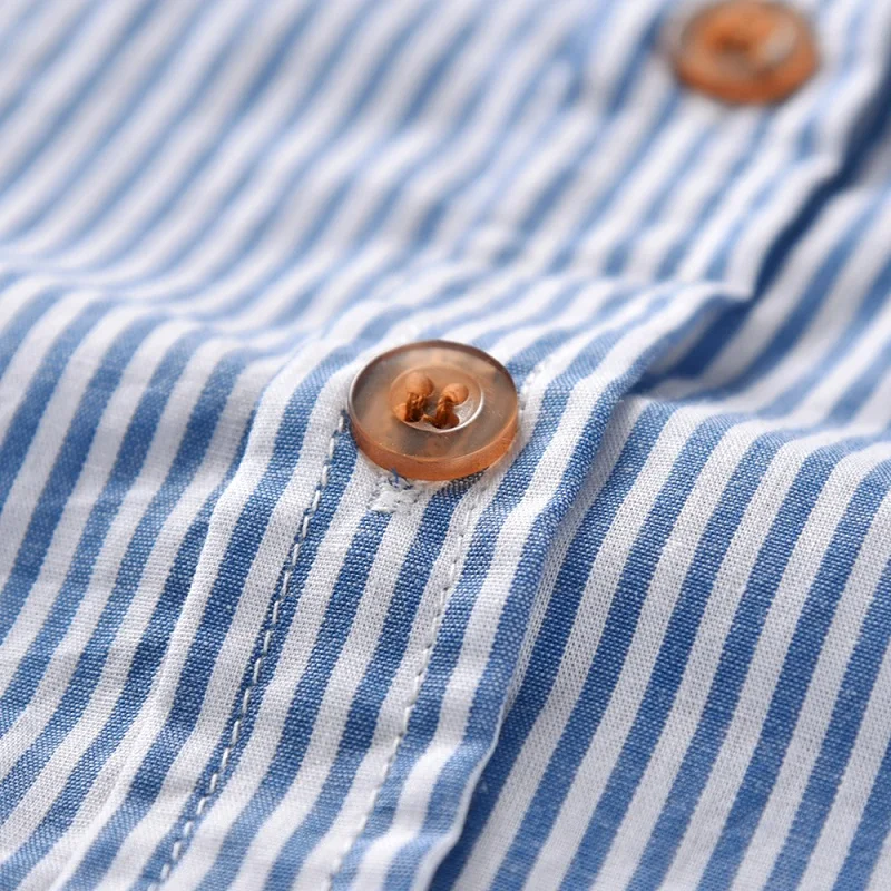 New Style Spring Kids Children Shirts Cotton Baby Boys Blouse Long Sleeve Striped Turn-down Collar Infant Clothes Casual 2-8Year | Мать и