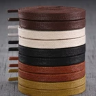 Шнурки унисекс кожаные, плоские, вощеные, длина 60, 80, 100, 120, 140, 160, 180 см, P3, 1 пара