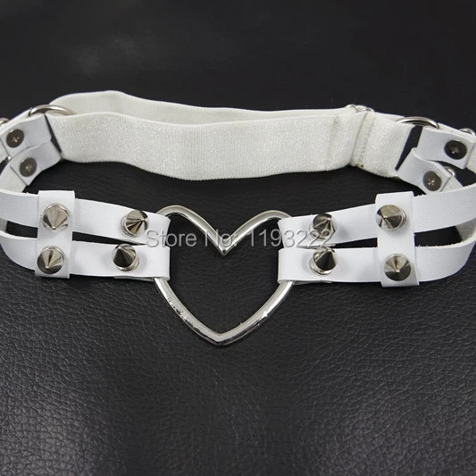 Сексуальные милые большие блестящие ремни 5 цветов ручной работы двойные