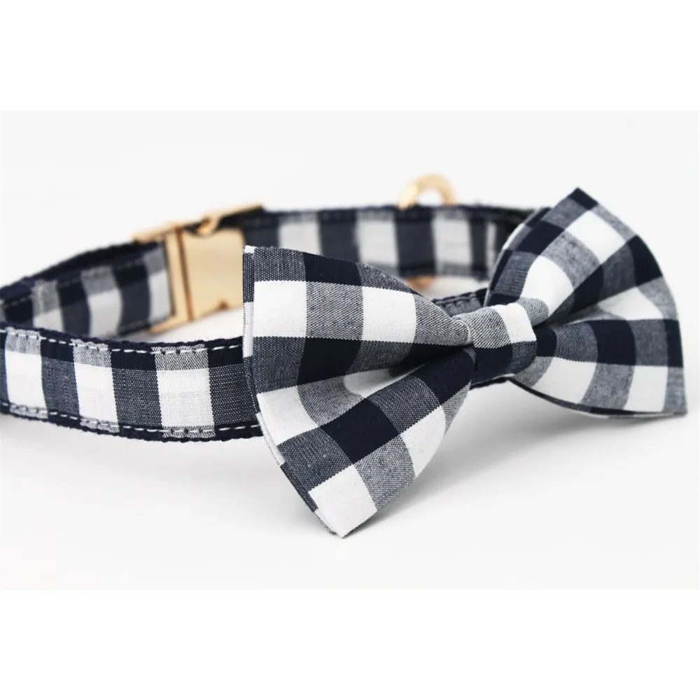 Ошейник для собак и кошек с галстуком бабочкой|plaid dog collar|dog collardog collar with bow |