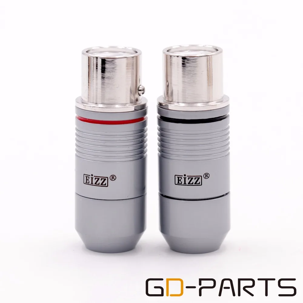 EIZZ 2 шт. высокого класса 3 булавки Женский XLR разъем MIC змея кабель Jack адаптер тефлоновый изолятор Платиновое Покрытие фосфор Бро