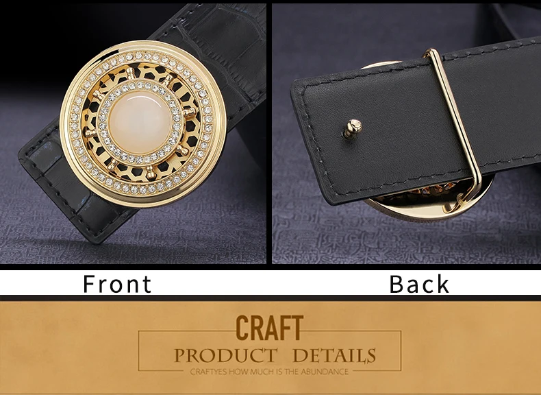 High quality designer belt men genuine leather luxury famous rotate round buckle Crocodile pattern Waist Strap Casual Waistband