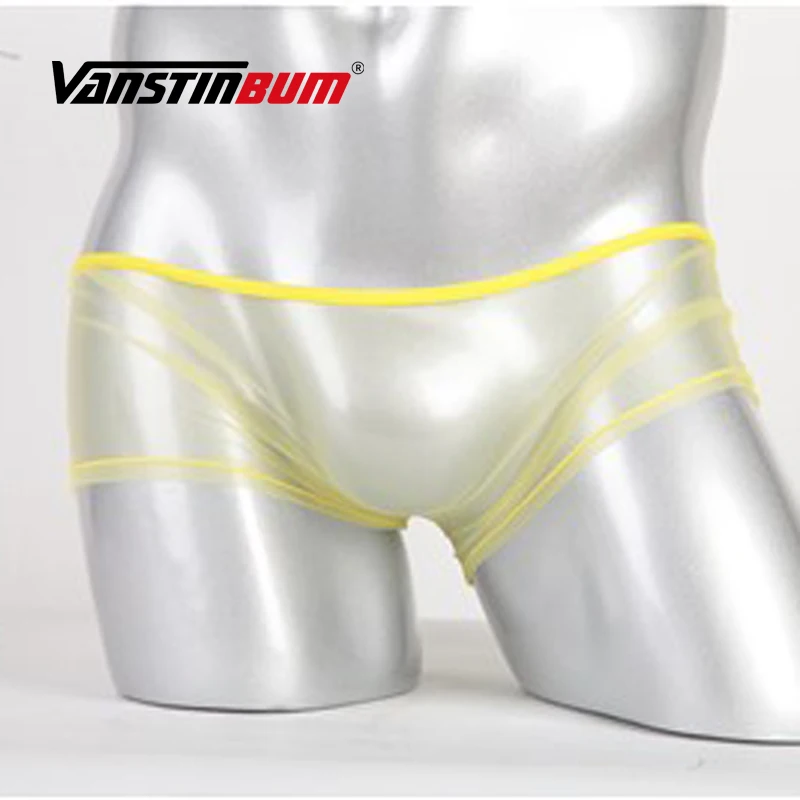 yellow VANSTINBUM, боксеры, шорты, сексуальные, для мужчин, сетка, Прозрачное нижнее белье, модные, дышащие, эротические, спандекс, u-образные, боксеры, трусы - Цвет: yellow