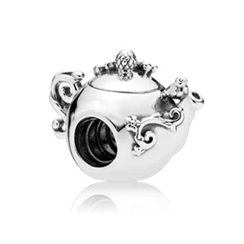 Подходит к оригиналу Pandora шармы браслет серебро 925 Розовое золото; круг безопасности DIY Радуга Микки Минни Лебедь сестры бисера очаровательные клипсы