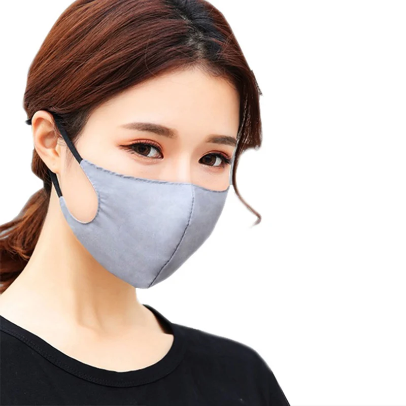 Female Gray 1 шт., черная маска для рта Kpop, дышащая, для мужчин, женщин, хлопковая маска для лица, моющаяся, против пыльцы, аллергия, солнцезащитная, Пылезащитная, для рта - Цвет: Female Gray