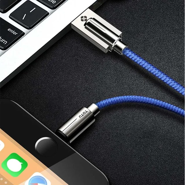 TOTU usb type-C кабель для samsung Note 9 8 Plus type-C USB-C кабель для передачи данных Быстрая зарядка зарядное устройство провода линии кабели для huawei Xiaomi - Цвет: Blue