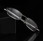 2017 высококачественные алюминиевые очки для чтения без оправы старые очки для чтения HD линзы из смолы очки для дальнозоркости очки для чтения