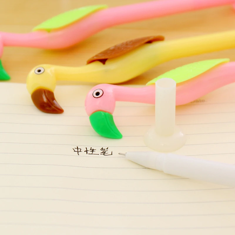 DL Корейская креативная канцелярская Милая Страусиная нейтральная ручка черная