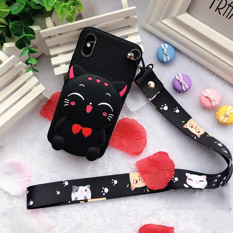 12 Милый мультфильм 3D Медведь кошелек чехол для телефона для iPhone 11Pro Max X XR 7 8 Plus Мягкий силиконовый чехол для iPhone 8 7 6 6S Plus задняя крышка - Цвет: 12