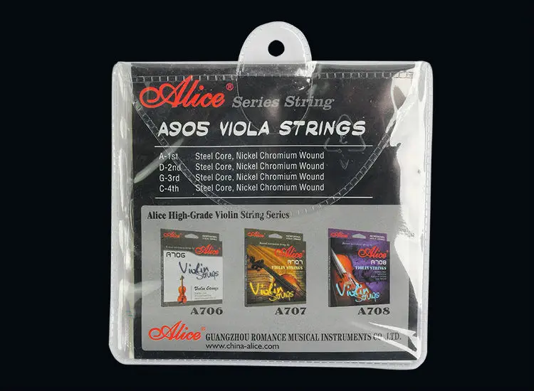5 Sets Romance Instrument Alice A905 Steel Core Nickel Chromium Wound Viola Strings | Спорт и развлечения