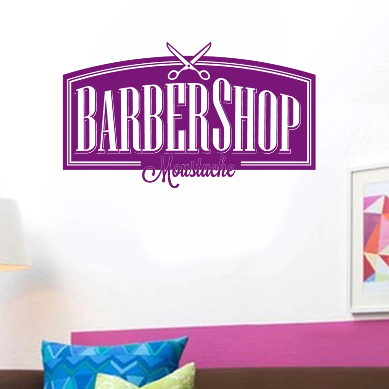 

Barber Shop Sticker Chop Bread Decal Haircut Shavers Posters Vinyl Wall Art Decals Decor Windows Decoration Mural Mb0049