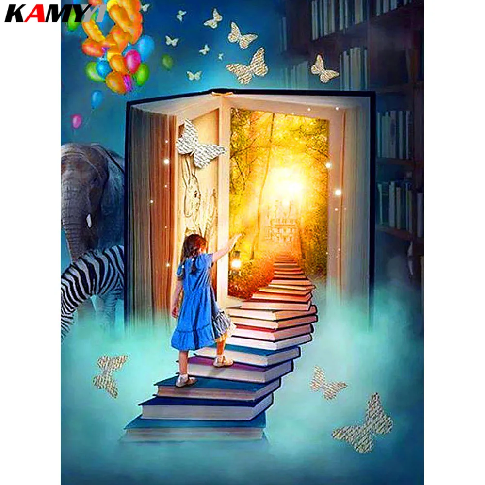 KAMY YI полный квадрат/круглый 5D DIY Алмазная вышивка мечта девушка алмазная живопись