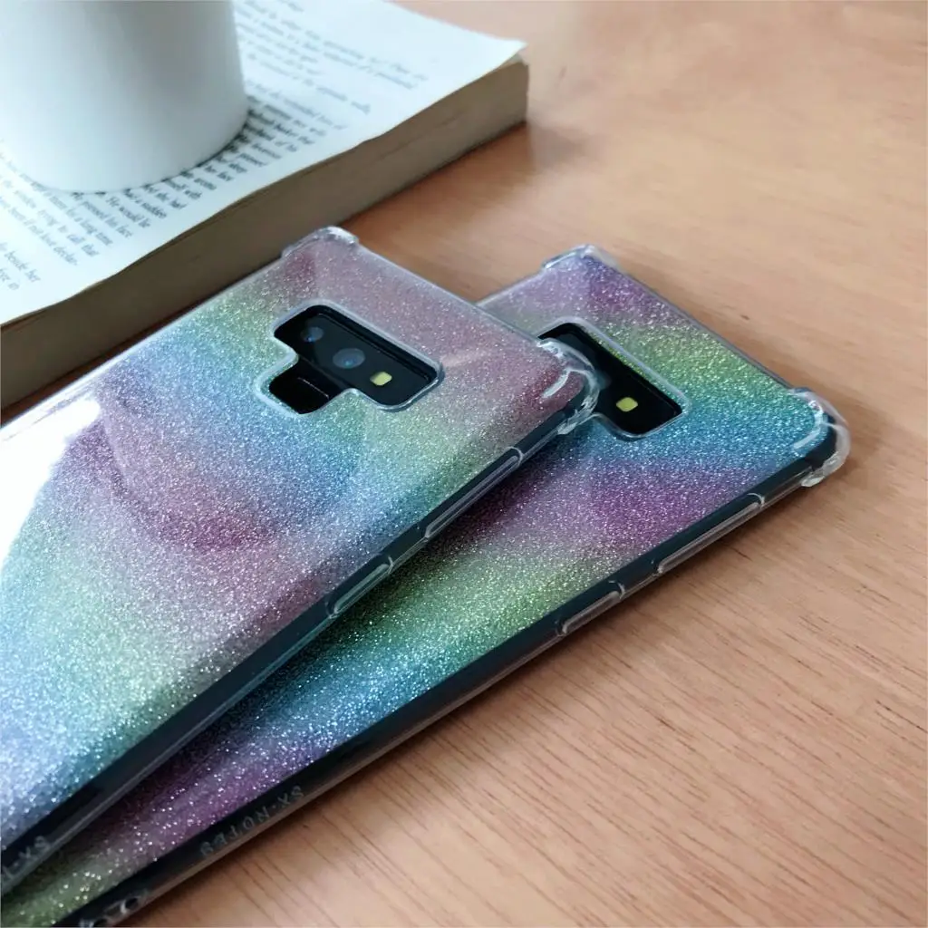 Armor Gradient Aurora Laser Case For Samsung Galaxy Note 9 S10 Plus S10E Cover Silicone TPU Soft Phone Cases A10 A30 A40 A50 A70 |