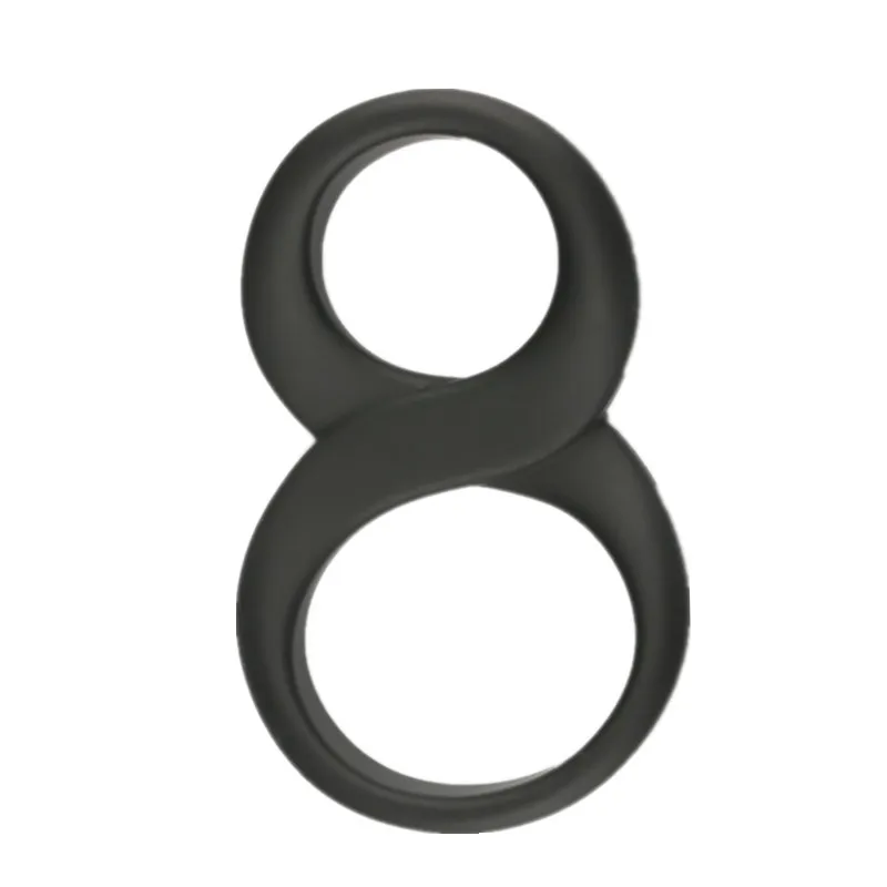 Новые Двойные Кольца для пениса секс-игрушки Силиконовые с задержкой эрекции