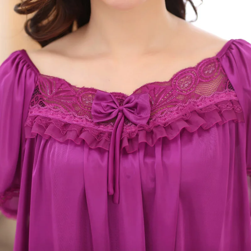 2017 летние лед шелковые пижамы сексуальные женские костюмы Круглый воротник семь