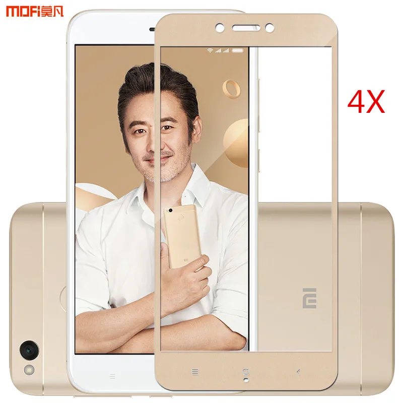 Закаленное стекло для xiaomi redmi 4x Защитная пленка экрана MOFi 9H 2.5D с полным покрытием