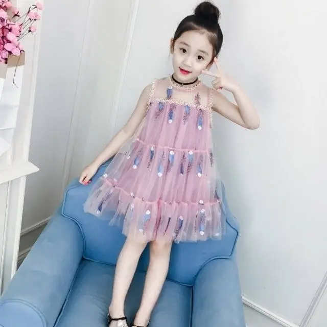 new baby girl clothing lace hollow girls dresses fit for height 100cm-150cm princess A-line summer full dress | Детская одежда и