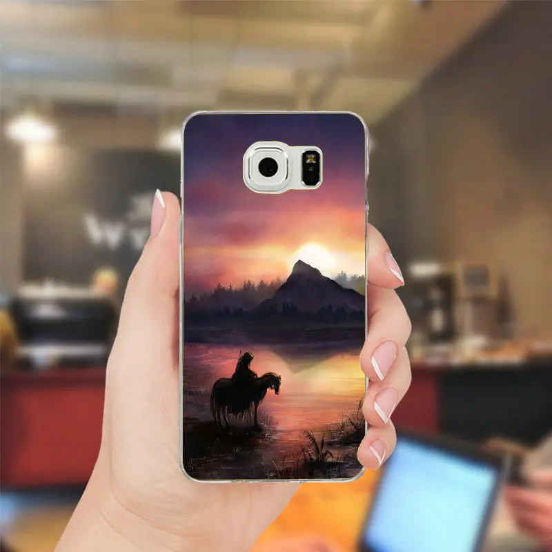 Person Riding Horse Silhouette Soft Slim TPU Phone Case for Samsung Galaxy Note 2 3 4 5 8 S2 S3 S4 S5 Mini S6 S7 S8 S9 Edge Plus | Мобильные