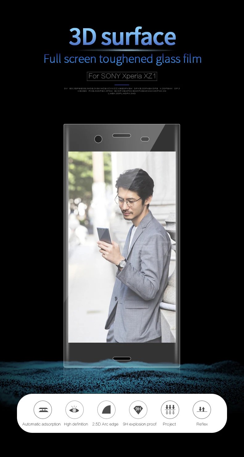 Для Sony Xperia XZ1 закаленное стекло Mofi 3D изогнутые для Xperia XZ1 двойной F8342 Экран Full защитная пленка HD Защита ЖК экрана