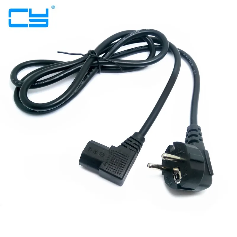 1 5 м/5 футов C13 IEC Kettle 90 градусов под прямым углом для европейского 2 контактного