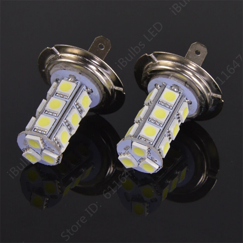 2 шт. Новый H7 Автомобильный светодиодный светильник авто 18 SMD 5050 белый