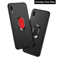 UMIDIGI ONE MAX Case luxury ONEMAX 6 3 inch Soft Black Silicone Magnetic Car Holder Ring Coque for UMIDIGI ONE MAX Phone Cover