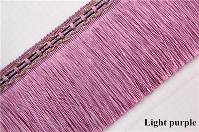 Purple Qgvish 12 м/лот 13 см широкие кисточки бахрома занавески кружевные планки DIY шитье латинское платье Сценическое кружево ленточная отделка Аксессуары для штор - Цвет: Purple