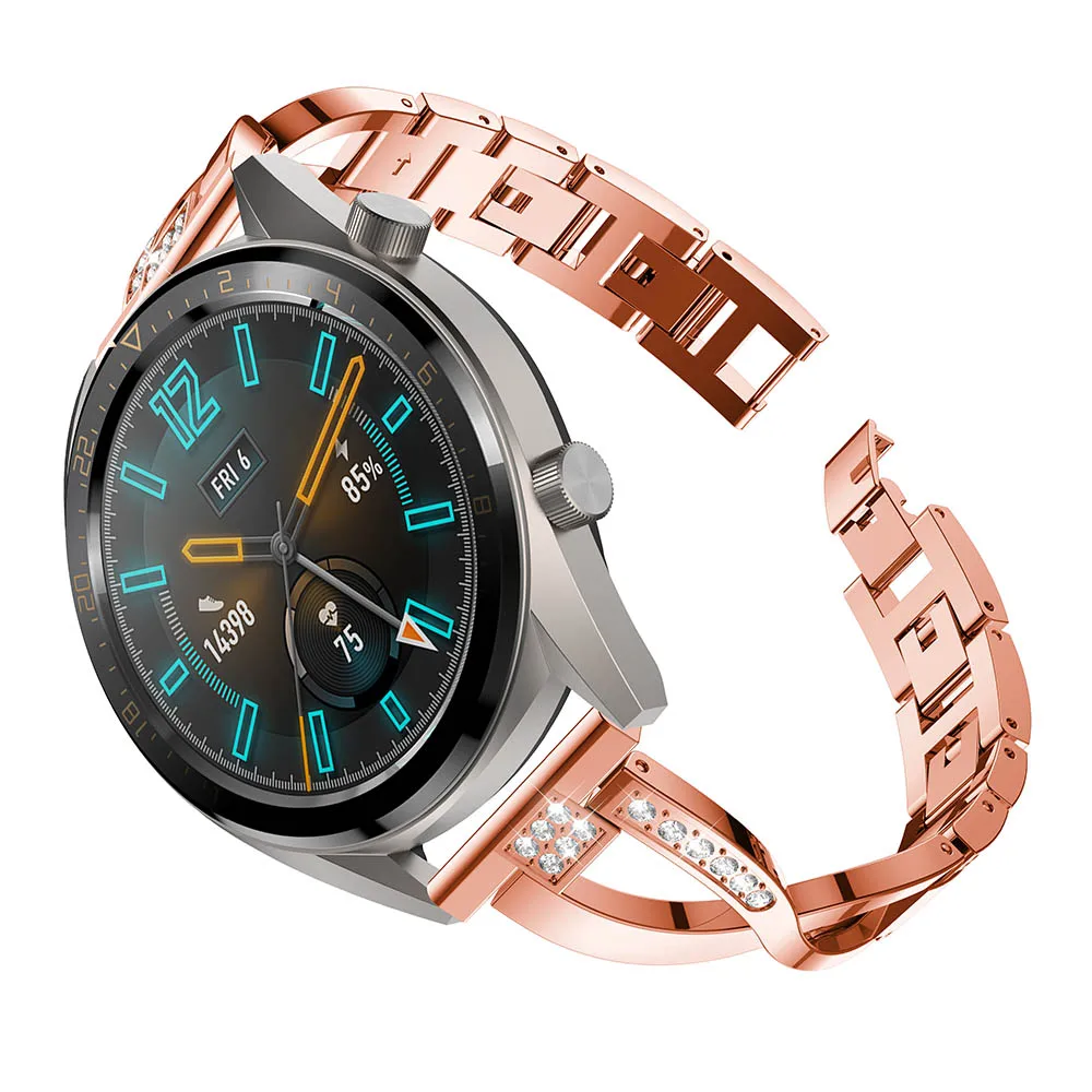 Ремешок на запястье для Huawei Watch GT ремешок 22 мм сменный Браслет Samsung Galaxy 46 Блестящий