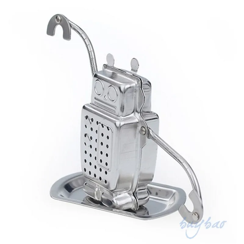 Новый чай Infusers из нержавеющей стали милый робот для заварки чая рециркулируемые