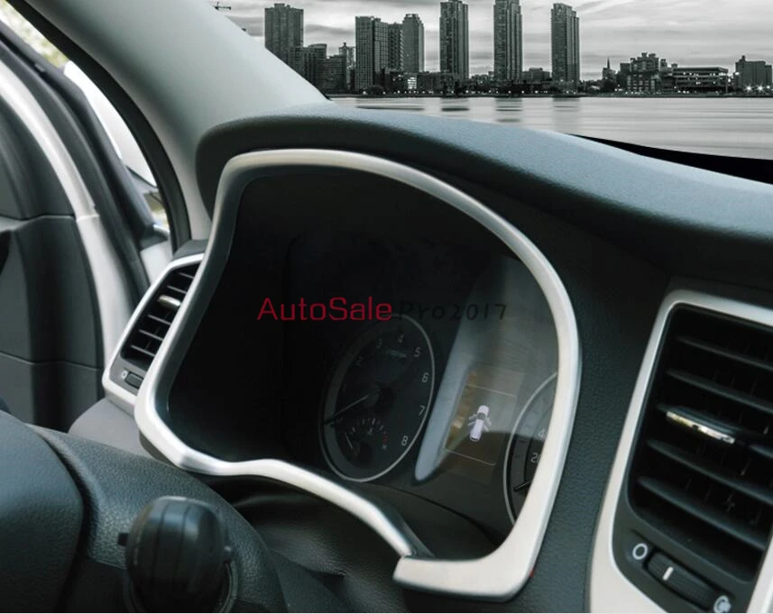 ABS аксессуары подходят для HYUNDAI TUCSON TL 2015 2016 хромированная панель приборной панели