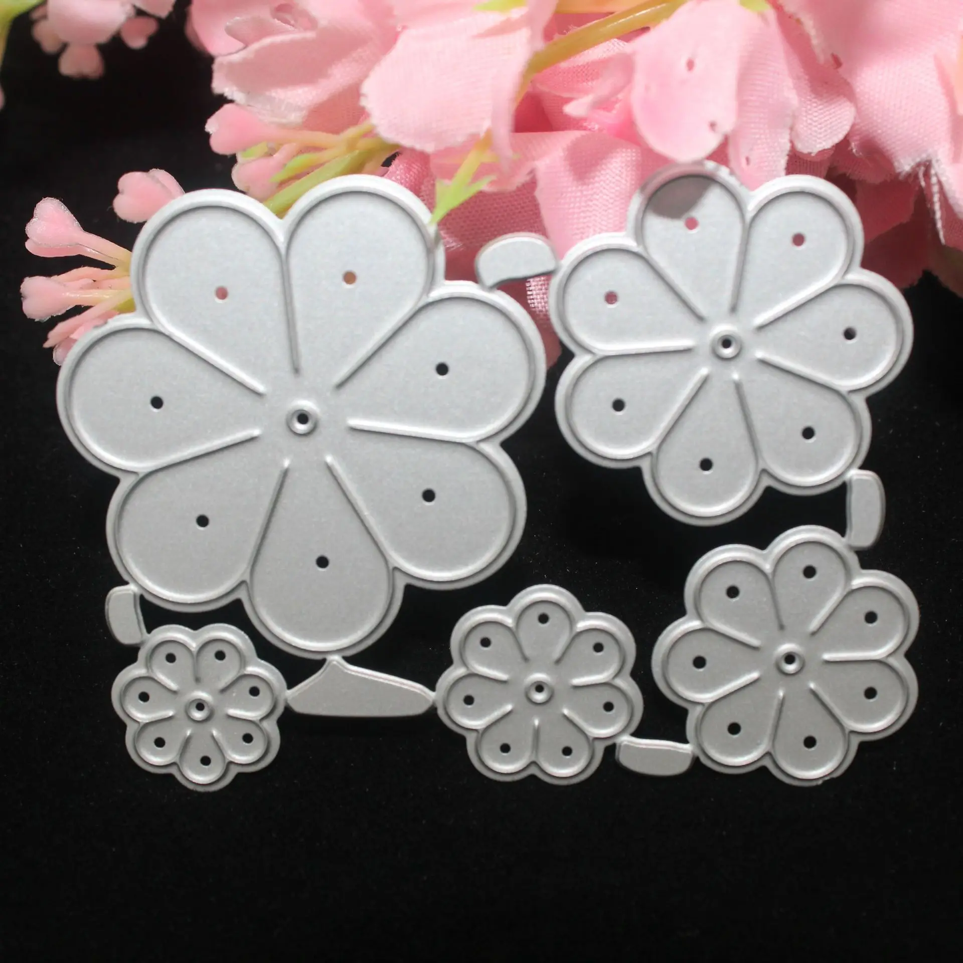 5 шт./компл. трафареты для резки металла с цветком сделай сам скрапбукинг