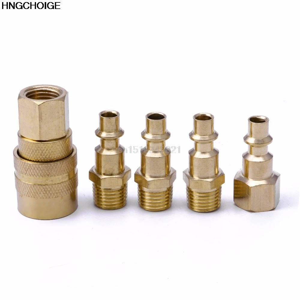 5 шт. соединительные фитинги латунный быстрый соединитель набор твердый