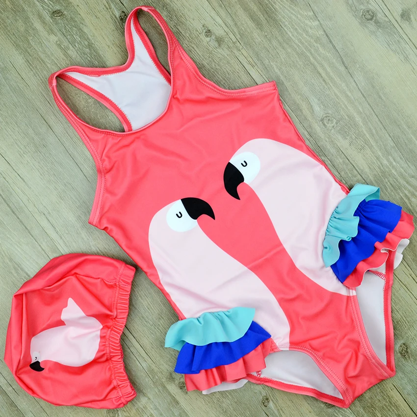 Женский купальник с фламинго детский купальный костюм лебедями цельная шляпа